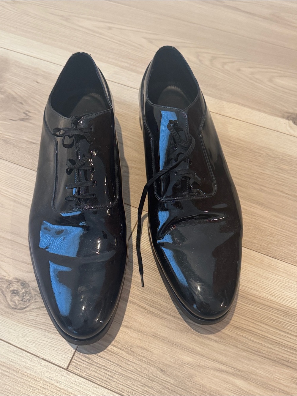 Suitsupply Black Patent Leather Derby Shoes